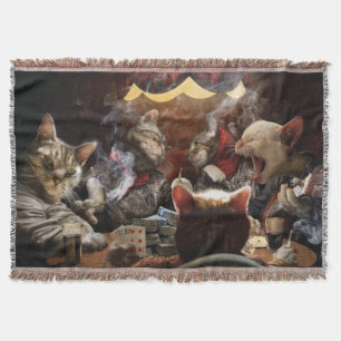 Manta Gatos jugando póquer