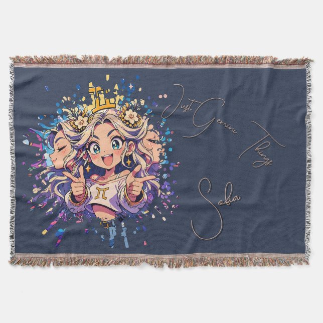 Manta Gemini Sweet 16 Custom Name Blanket (Anverso)