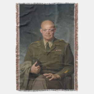 Manta General Dwight Eisenhower Retrato pintado de 5 est