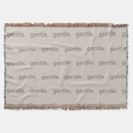 Manta Gentle Repeated Word Pattern Cozy, Calm & Soft 