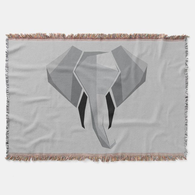 Manta Geometría Cabeza elefante (Anverso)