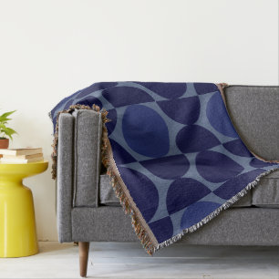 Manta Geométrico azul retro