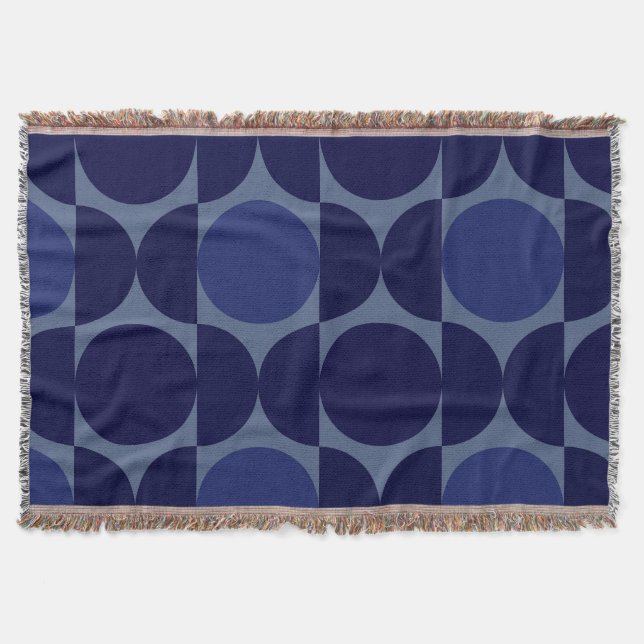 Manta Geométrico azul retro (Anverso)