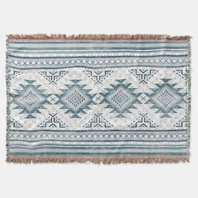 Manta Geométrico del patrón tribal nativo indio-american (Anverso)