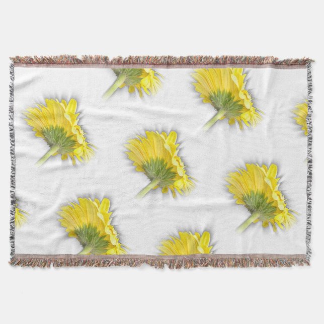 Manta gerbera daisy amarillo (Anverso)