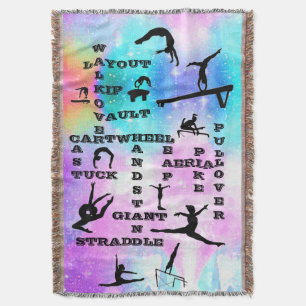 Manta Gimnasia Cruswords Throw Blanket