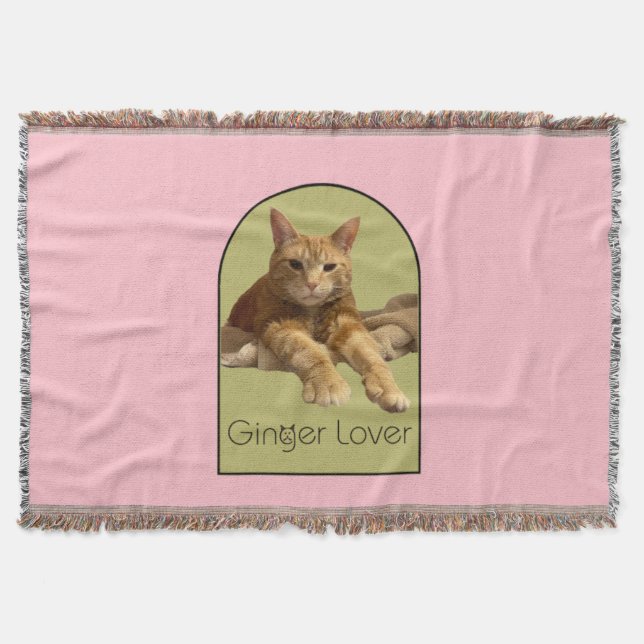 Manta Ginger Lover Pink Throw Blanket (Anverso)