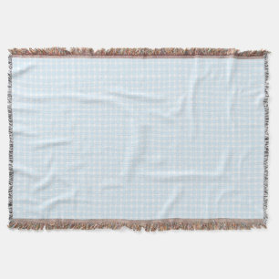 Manta Gingham Grandmillennial - Cottagecore Azul Bebé
