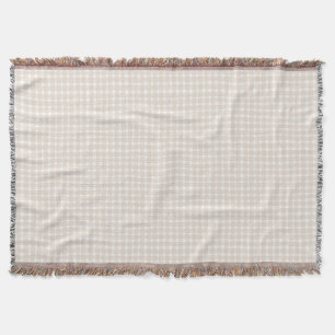 Manta Gingham Grandmillennial - Cuadro beige Cottagecore