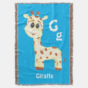 Manta Giraffe personalizar ABC: Letra G - Añadir tu nomb