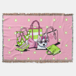 Manta Girlie Things Olivia Westie Throw Blanket