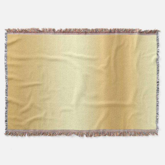 Manta Glamour de plantilla de personalizado Faux Gold Mo (Anverso)