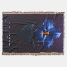 Manta Glänzende Blaue Orchidee – Botanische Kunst