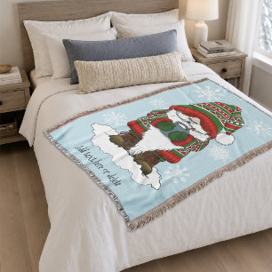 Manta Gnomo de Navidad Acogedor Rojo Verde Invierno Lind