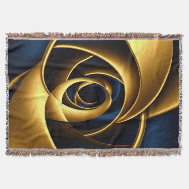 Manta gold blue spiral abstract vortex pattern luxury ge (Anverso)