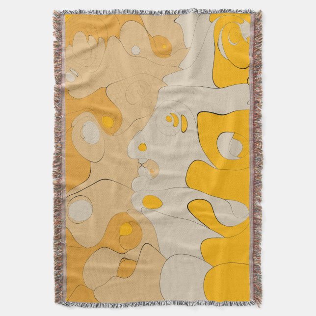 Manta Golden Marble Abstract Design for Refined Spaces (Frente vertical)