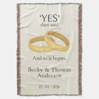 Manta Golden Rings, Wedding Date Keepsake