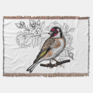 Manta Goldfinch y rosas