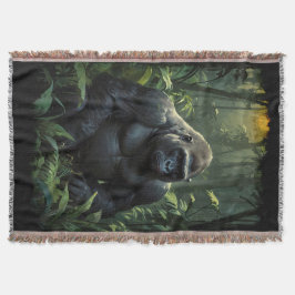 Manta Gorila de Silverback en la selva ruandesa
