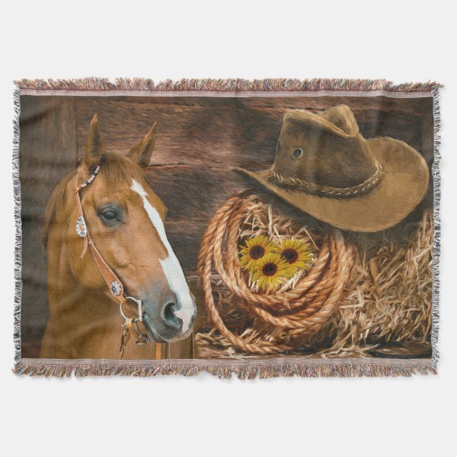 Manta Gorra Lasso Sunflowers de Cowboy Occidental (Anverso)