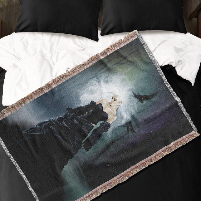 Manta Gótica mujer negra del bosque Ravens (Subido por el creador)