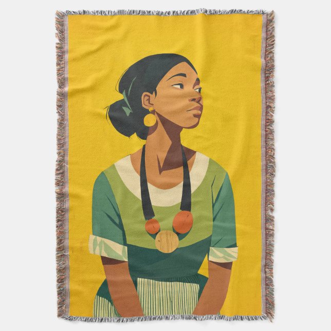 Manta Gracia en verde y oro (Frente vertical)