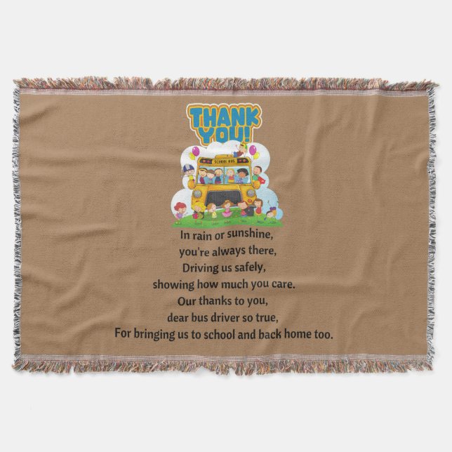 Manta Gracias, Conductor de Autobús Escolar. (Anverso)