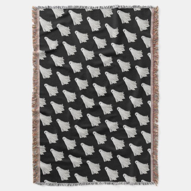 Manta Gracioso Fantasma Del Pasado Dibujo De Halloween (Frente vertical)