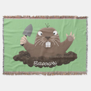 Manta Gracioso gopher digging personalizado ilustracion