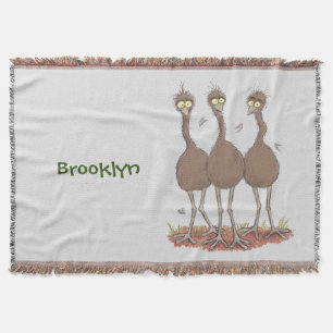 Manta Gracioso ilustracion del trío de emu australiano p