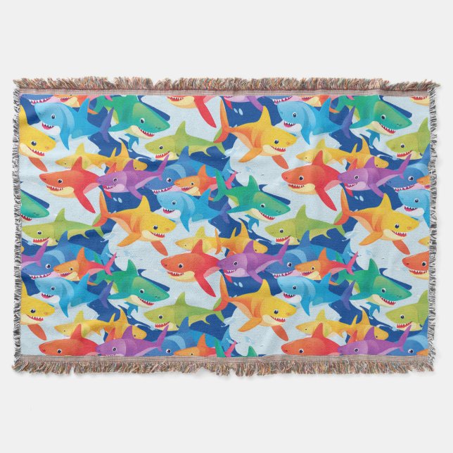 Manta Gracioso patrón de tiburón arco iris bajo el mar (Anverso)