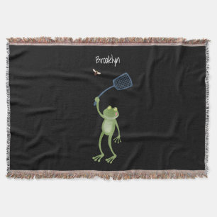 Manta Gracioso personalizado de la mosca de la sartén ve