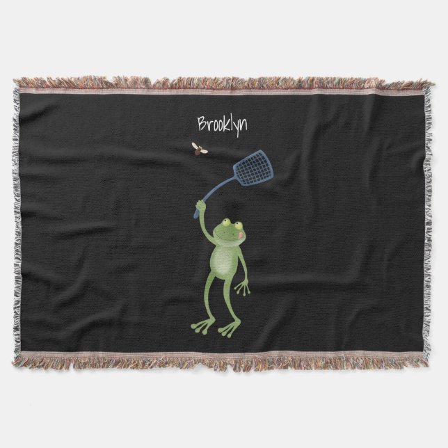 Manta Gracioso personalizado de la mosca de la sartén ve (Anverso)