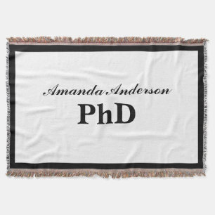 Manta Graduación de Doctorado Nombre Personalizado