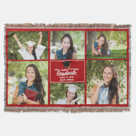 Manta Graduación del Personalizado de Collage de fotos d