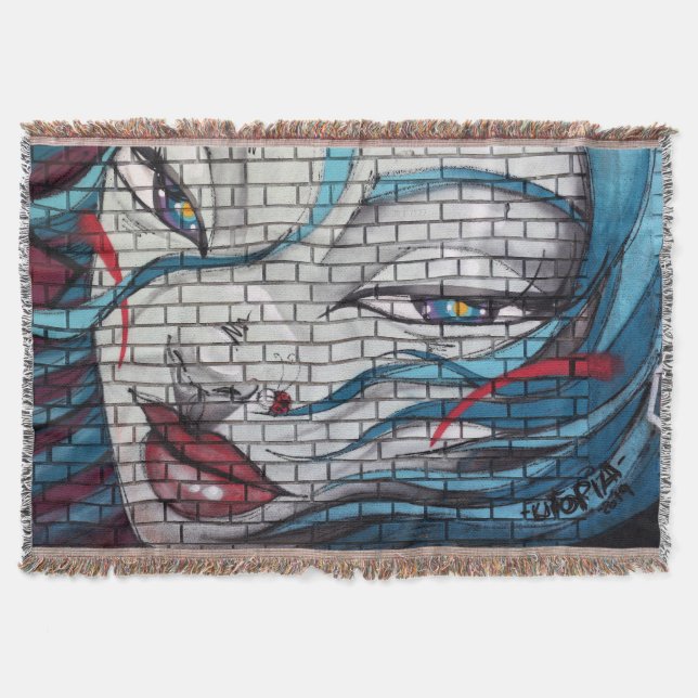 Manta Graffiti Chica asiático (Anverso)