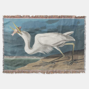 Manta Gran pintura de vida silvestre de la garza Audubon