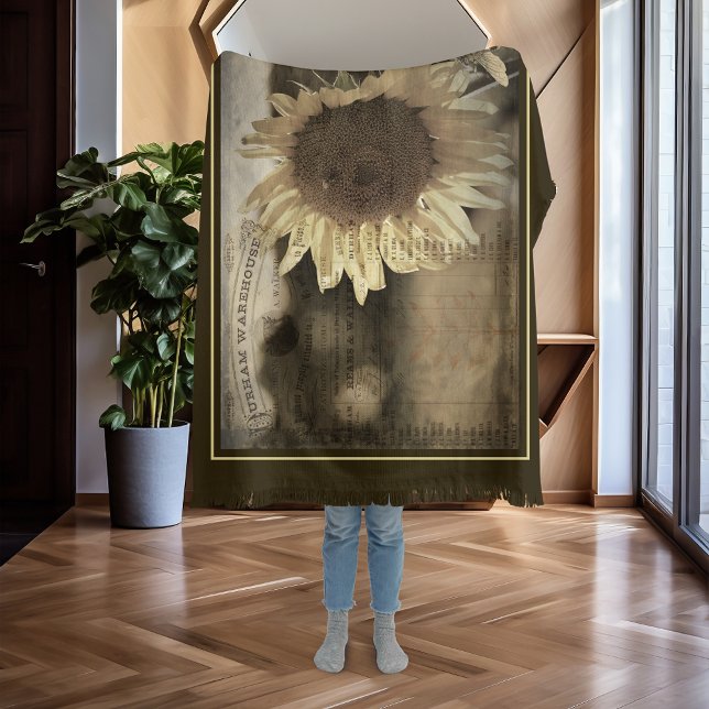 Manta Granja de abeja de girasol rústica Ephemera (Subido por el creador)