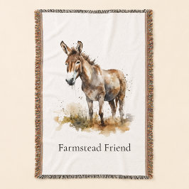 Manta Granja de burros personalizada Bienvenida