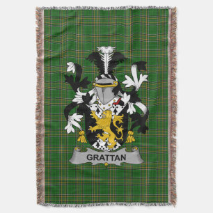 Manta Grattan irlandés o McGrattan Coat of Arms Family C