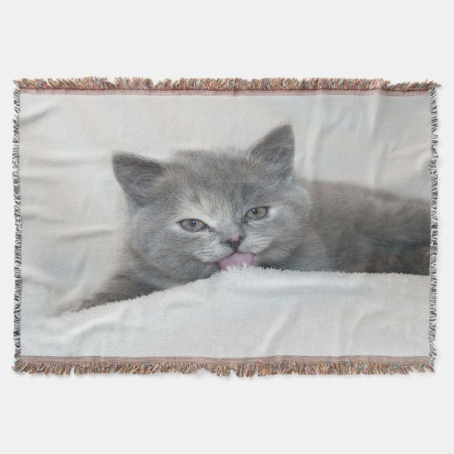 Manta Gray Kitten Liceo Nieve (Anverso)