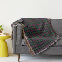 Green and Navy Blue Clan Logan Scottish Plaid