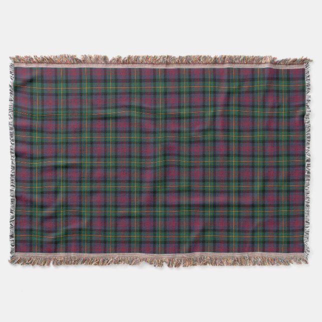 Manta Green and Navy Blue Clan Logan Scottish Plaid (Anverso)