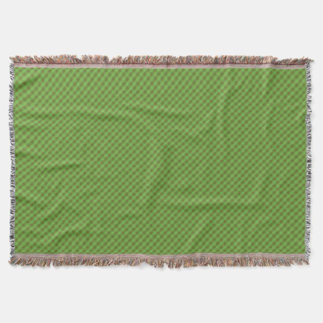 Manta Green Check Gingham Throw Blanket al estilo del pa (Anverso)
