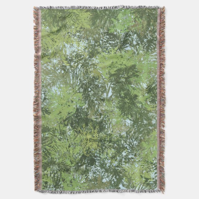 Manta Green Leaf Trees With Blue Sky Peaking Through Art (Frente vertical)