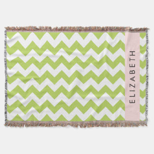 Manta Green Zigzag, Green Chevron, Tu Nombre