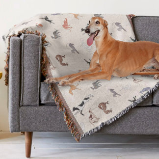 Manta Greyhound Love Throw Blanket