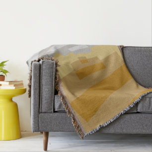 Manta Gris amarillo, Plata Moderna Resumen Arte Geométri