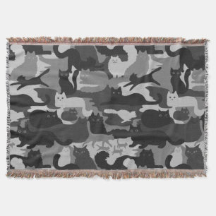 Manta Gris Camuflaje Gris Gris Gatitos Gris Gatitos Camo