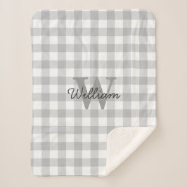 Manta gris del modelo de la tela escocesa